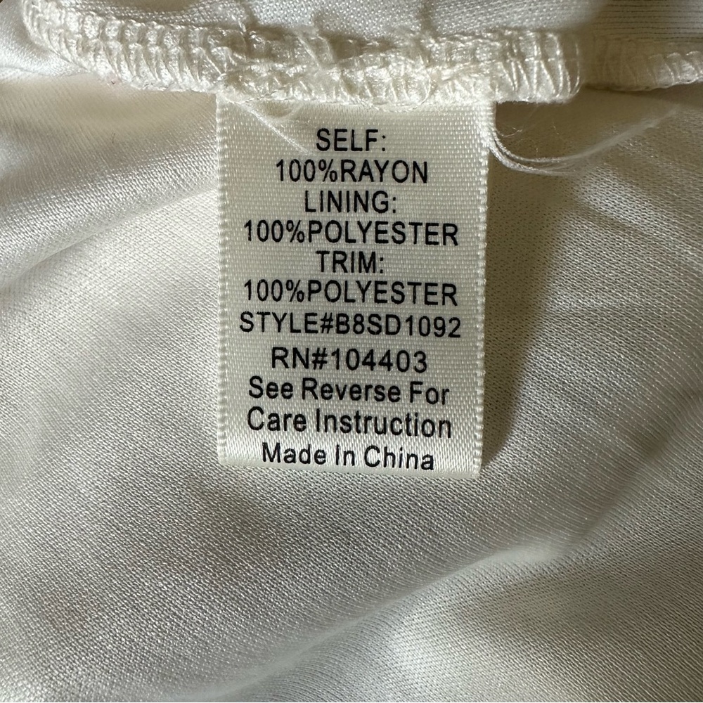 Blu Pepper Women’s Dress Large Cream Floral Rayon Lace Trim - Picture 9 of 9